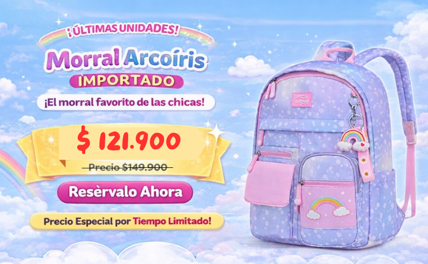 Morral Escolar Arcoíris 🌈
