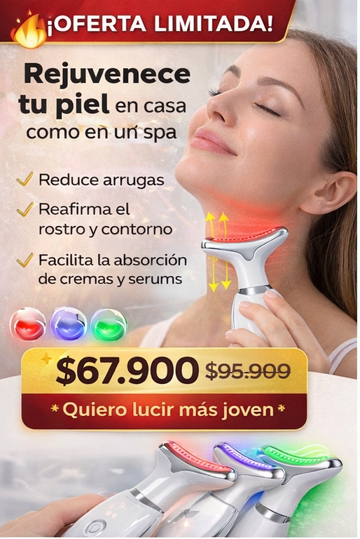 Masajeador Papada Facial LUZ LED