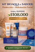 KIT REGALO BIOAQUA ACLARANTE Y ANTIEDAD 6 PRODUCTOS