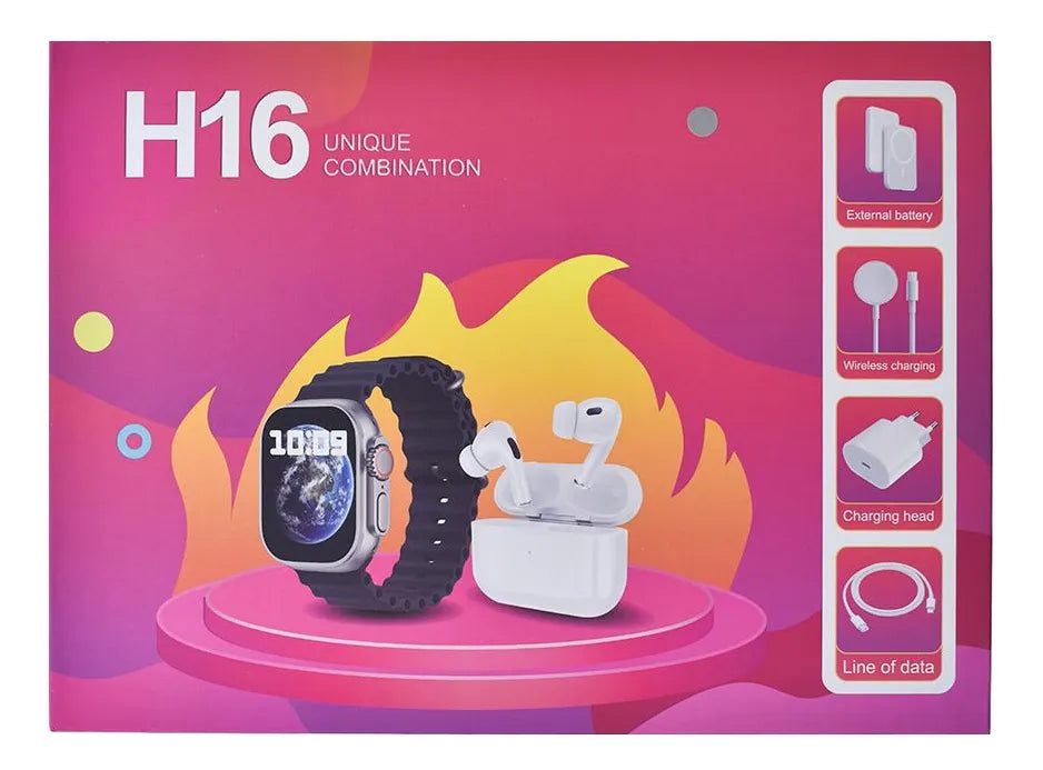 RELOJ, AIR PODS, CUBO, CABLE, BATERIА IN